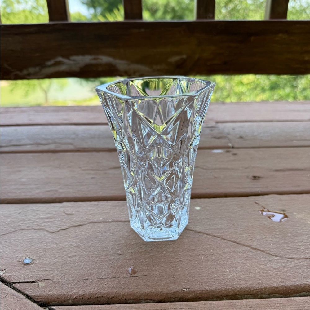 Cristal D'Arques-Durand of France Vintage Lead Crystal 5" Bud Vase Sully Pattern
